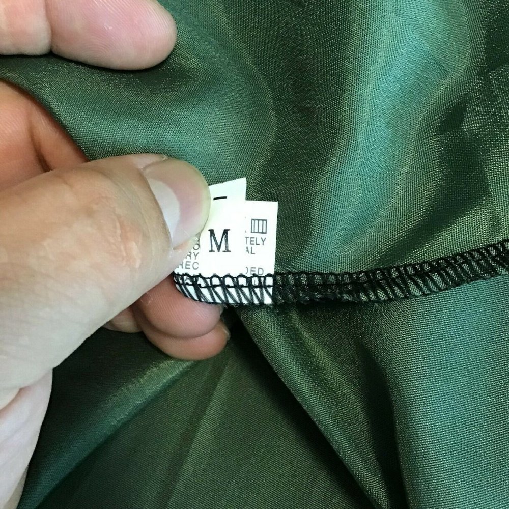 Sucrefas Women's Green Floral V Neck Short Sleeve Casual Tunic Top Size M - Picture 12 of 12